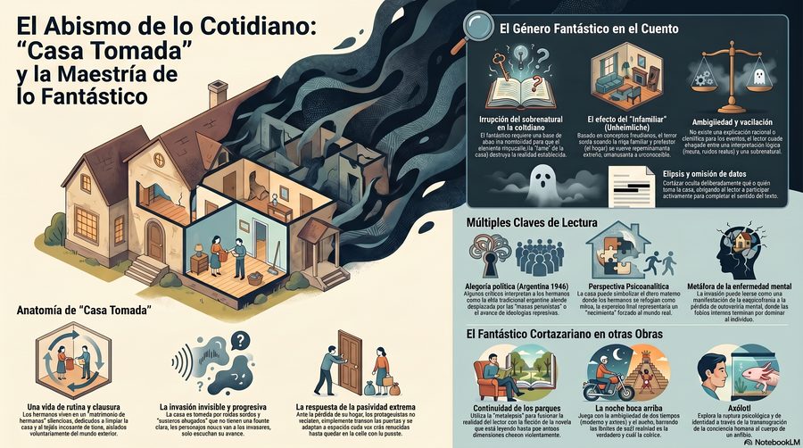 Casa tomada — O abismo do cotidiano: anatomia do conto, as marcas do fantástico e as três chaves de leitura — alegori…